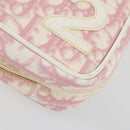 Christian Dior Trotter Canvas Clutch Bag Leather PVC 2 Set Red Pink Auth bs31733-14