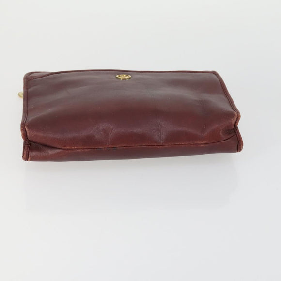 Christian Dior Trotter Canvas Clutch Bag Leather PVC 2 Set Red Pink Auth bs31733