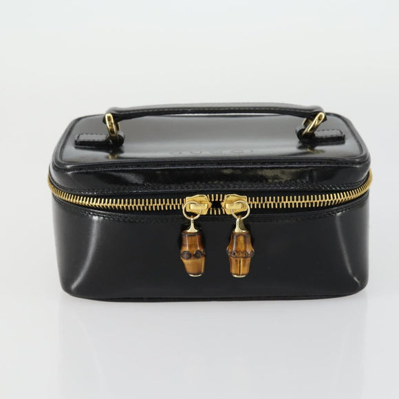 GUCCI Hand Bag Leather nylon 3 Set Black Auth bs31734