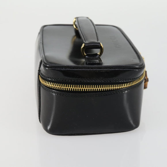 GUCCI Hand Bag Leather nylon 3 Set Black Auth bs31734