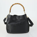 GUCCI Hand Bag Leather nylon 3 Set Black Auth bs31734-2