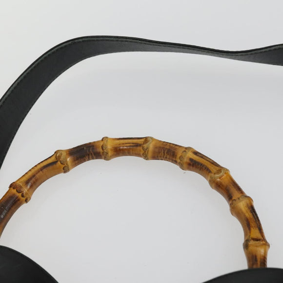 GUCCI Hand Bag Leather nylon 3 Set Black Auth bs31734