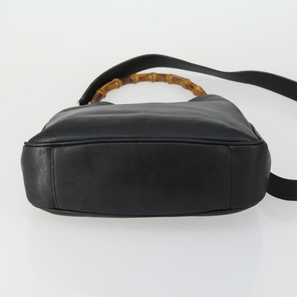 GUCCI Hand Bag Leather nylon 3 Set Black Auth bs31734