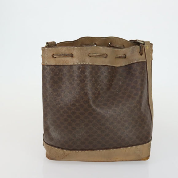 CELINE Macadam Canvas Shoulder Bag 3 Set Brown Red Auth bs31735