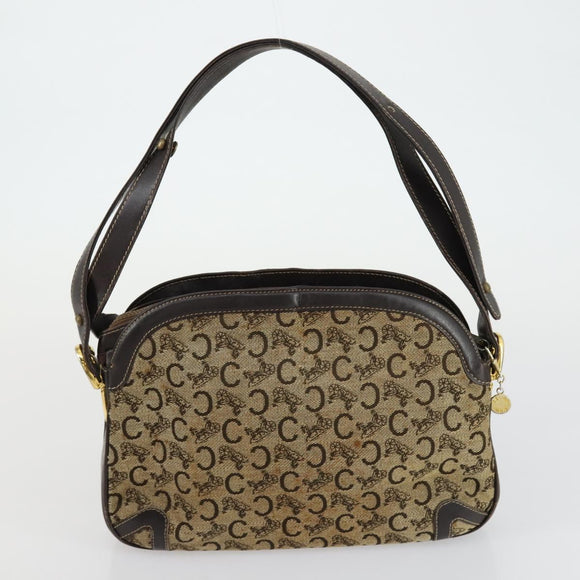 CELINE Macadam Canvas Shoulder Bag 3 Set Brown Red Auth bs31735