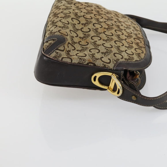 CELINE Macadam Canvas Shoulder Bag 3 Set Brown Red Auth bs31735