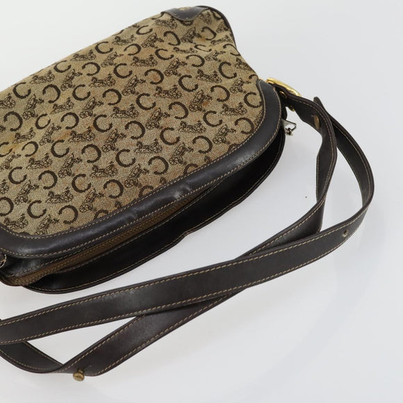 CELINE Macadam Canvas Shoulder Bag 3 Set Brown Red Auth bs31735