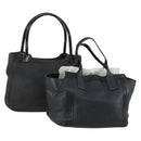 Chloe PRADA Hand Bag Leather 2 Set Black Auth bs31737-1
