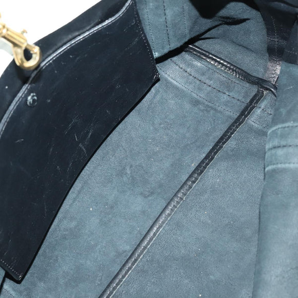 Chloe PRADA Hand Bag Leather 2 Set Black Auth bs31737