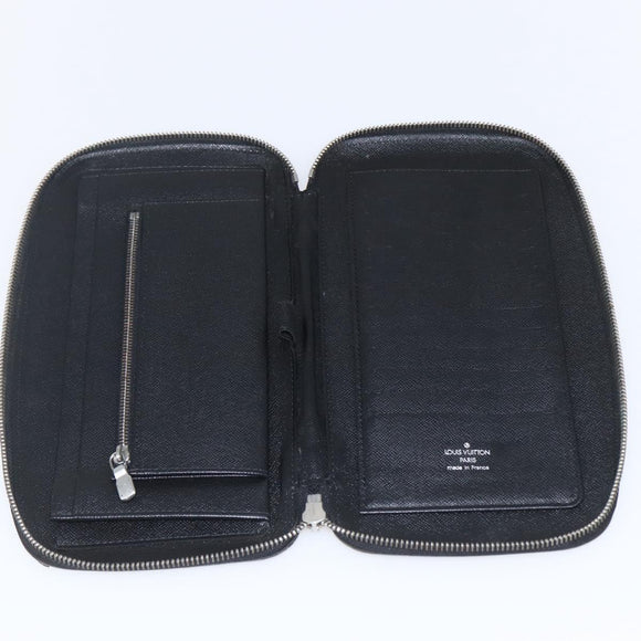 LOUIS VUITTON Taiga Organizer Atoll Travel Case Ardoise M30652 LV Auth bs31738