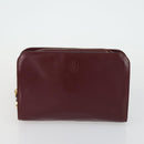 CARTIER Must Line Shoulder Bag Leather 4 Set Bordeaux Auth bs31739-10