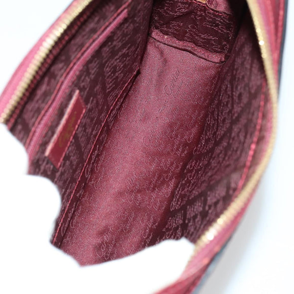 CARTIER Must Line Shoulder Bag Leather 4 Set Bordeaux Auth bs31739