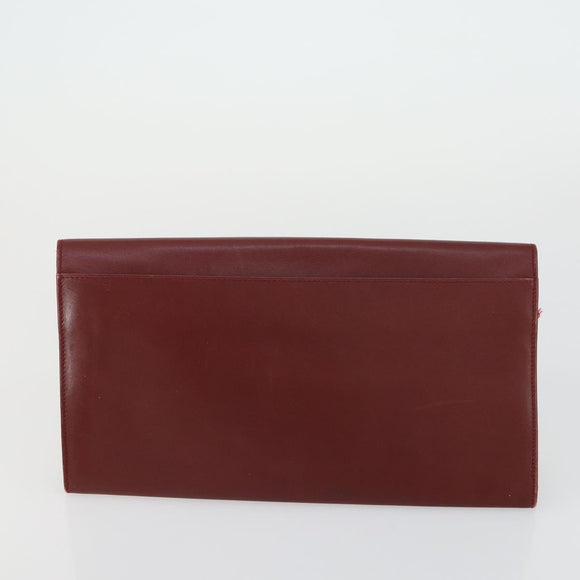 CARTIER Must Line Shoulder Bag Leather 4 Set Bordeaux Auth bs31739