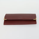 CARTIER Must Line Shoulder Bag Leather 4 Set Bordeaux Auth bs31739-20