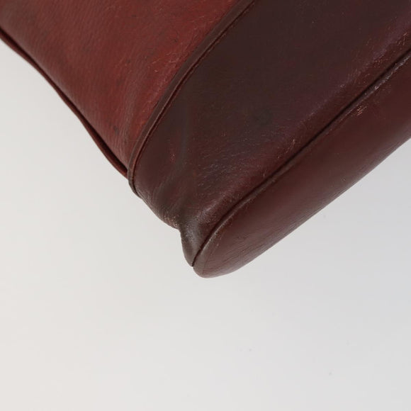 CARTIER Must Line Shoulder Bag Leather 4 Set Bordeaux Auth bs31739