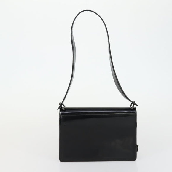Salvatore Ferragamo Shoulder Bag Nylon Leather 3 Set Black Beige Auth bs31740