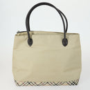 BURBERRY Tote Bag Nylon Canvas Leather 3 Set Beige Brown Auth bs31741-2