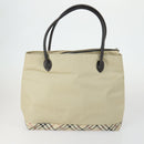 BURBERRY Tote Bag Nylon Canvas Leather 3 Set Beige Brown Auth bs31741-3