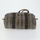FENDI Pecan Canvas Hand Bag PVC 4 Set Black Brown Auth bs31742-10