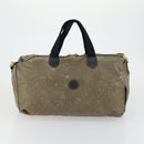 FENDI Pecan Canvas Hand Bag PVC 4 Set Black Brown Auth bs31742-2