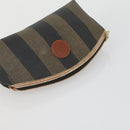 FENDI Pecan Canvas Hand Bag PVC 4 Set Black Brown Auth bs31742-29