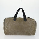 FENDI Pecan Canvas Hand Bag PVC 4 Set Black Brown Auth bs31742-3