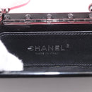 CHANEL Chain evening bag Shoulder Bag plexi Black Pink CC Auth bs31743SM-19