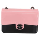 CHANEL Chain evening bag Shoulder Bag plexi Black Pink CC Auth bs31743SM-13