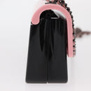 CHANEL Chain evening bag Shoulder Bag plexi Black Pink CC Auth bs31743SM-4