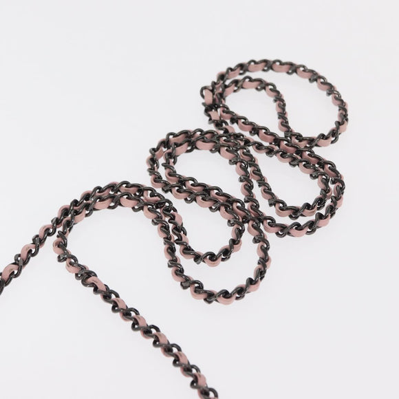 CHANEL Chain evening bag Shoulder Bag plexi Black Pink CC Auth bs31743SM