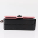 CHANEL Chain evening bag Shoulder Bag plexi Black Pink CC Auth bs31743SM-5
