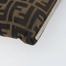 FENDI Zucca Canvas Shoulder Bag Brown Black Auth bs31744-9