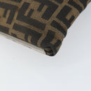 FENDI Zucca Canvas Shoulder Bag Brown Black Auth bs31744-14
