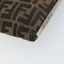 FENDI Zucca Canvas Shoulder Bag Brown Black Auth bs31744-15
