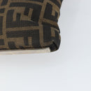 FENDI Zucca Canvas Shoulder Bag Brown Black Auth bs31744-16