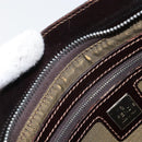 FENDI Zucca Canvas Shoulder Bag Brown Black Auth bs31744-10