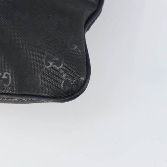 GUCCI GG implementation Shoulder Bag PVC Black Silver 201446 Auth bs31747