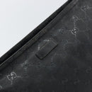 GUCCI GG implementation Shoulder Bag PVC Black Silver 201446 Auth bs31747-18