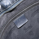 GUCCI GG implementation Shoulder Bag PVC Black Silver 201446 Auth bs31747-19