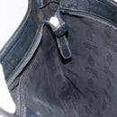 GUCCI GG implementation Shoulder Bag PVC Black Silver 201446 Auth bs31747-20