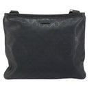 GUCCI GG implementation Shoulder Bag PVC Black Silver 201446 Auth bs31747-13