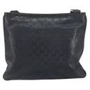 GUCCI GG implementation Shoulder Bag PVC Black Silver 201446 Auth bs31747-2