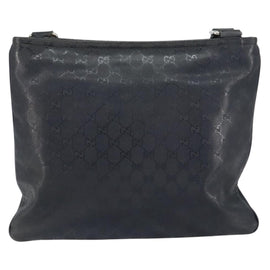 GUCCI GG implementation Shoulder Bag PVC Black Silver 201446 Auth bs31747 - 0