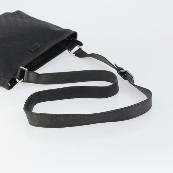 GUCCI GG implementation Shoulder Bag PVC Black Silver 201446 Auth bs31747