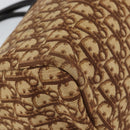 Christian Dior Trotter Canvas Hand Bag Brown Gold Auth bs31749-11