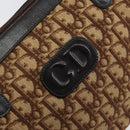 Christian Dior Trotter Canvas Hand Bag Brown Gold Auth bs31749-14