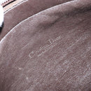 Christian Dior Trotter Canvas Hand Bag Brown Gold Auth bs31749-16