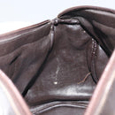 Christian Dior Trotter Canvas Hand Bag Brown Gold Auth bs31749-19