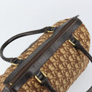 Christian Dior Trotter Canvas Hand Bag Brown Gold Auth bs31749-6