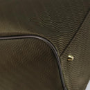 BALENCIAGA Boston Bag Nylon Leather 2way Khaki Gold Auth bs31750-14